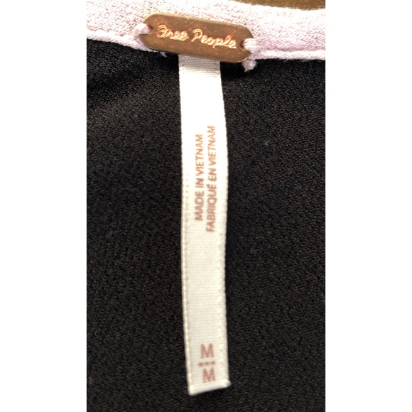 Free People NWT One Shoulder Black/Pink Top Size M - Picture 6 of 8